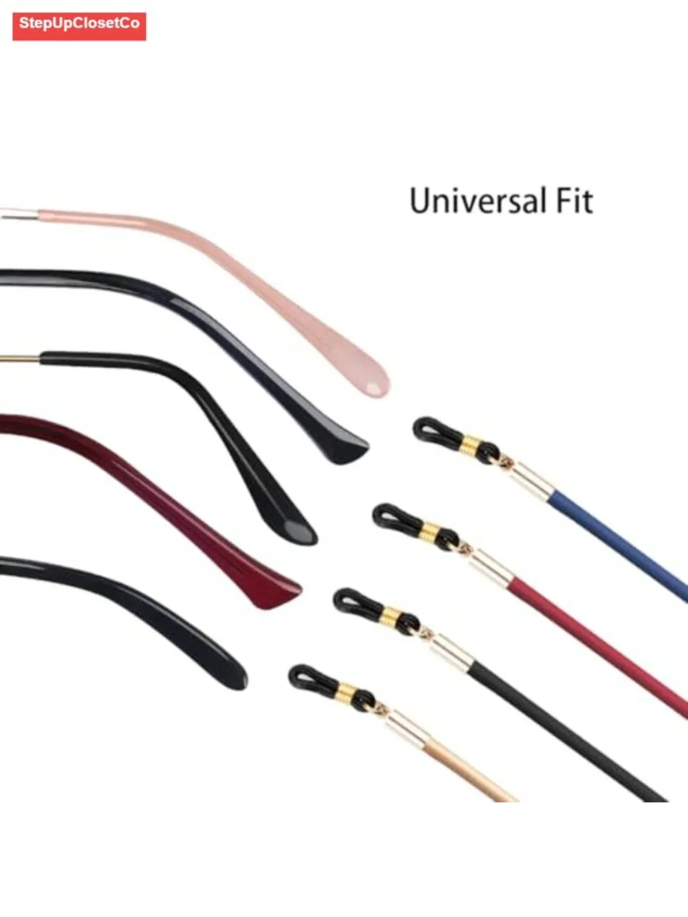 PU Leather Eyeglass Retainer Glasses Strap for Men Women 4 Pack